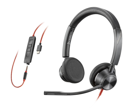 Słuchawki biurowe, callcenter Poly  Blackwire 3325 USB-C + jack 3,5mm